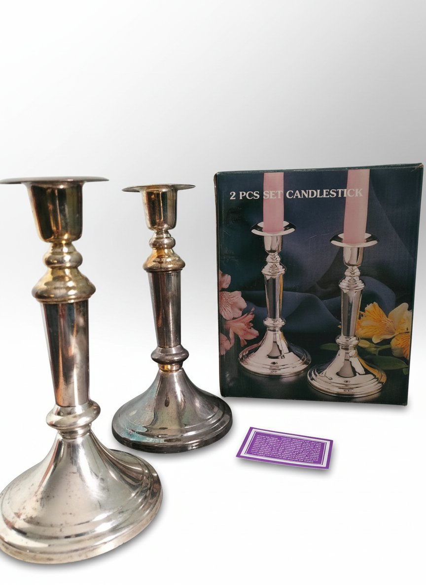 Bougeoirs plaqué argent 