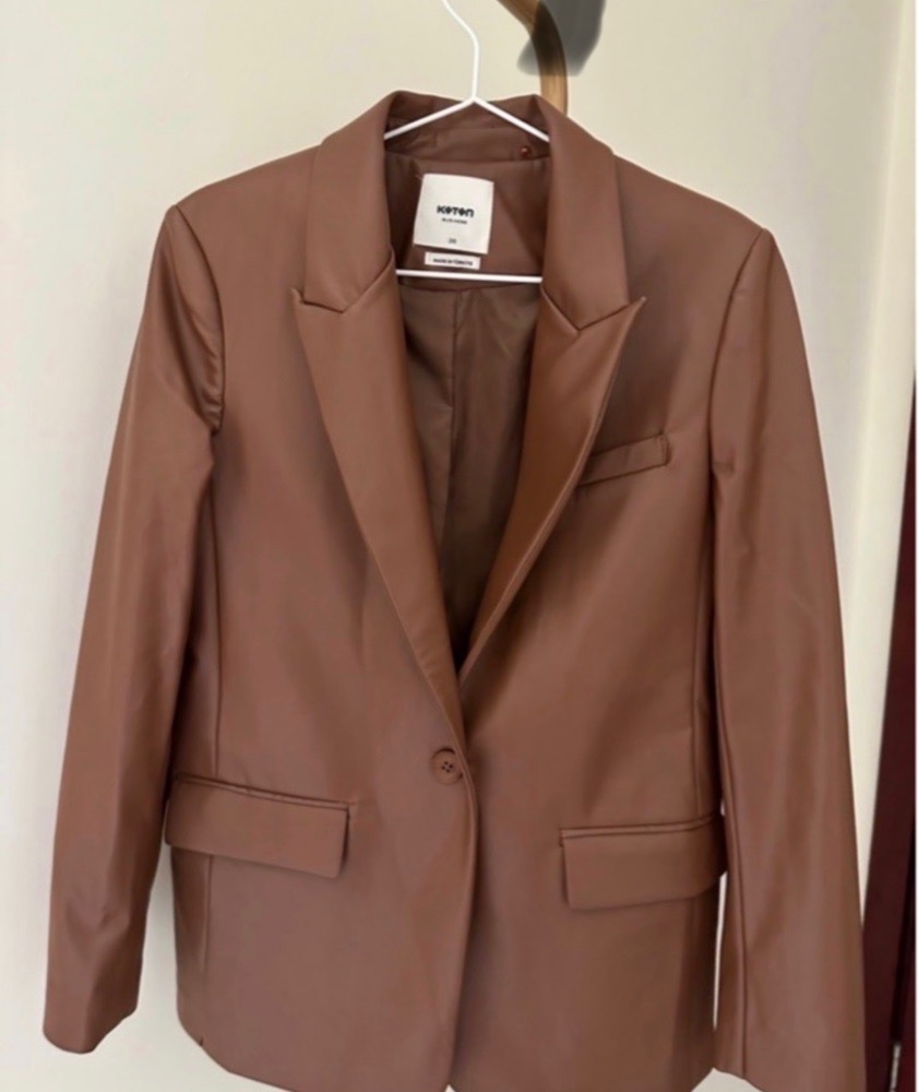 Bown faux leather blazer chez Koton 🤎