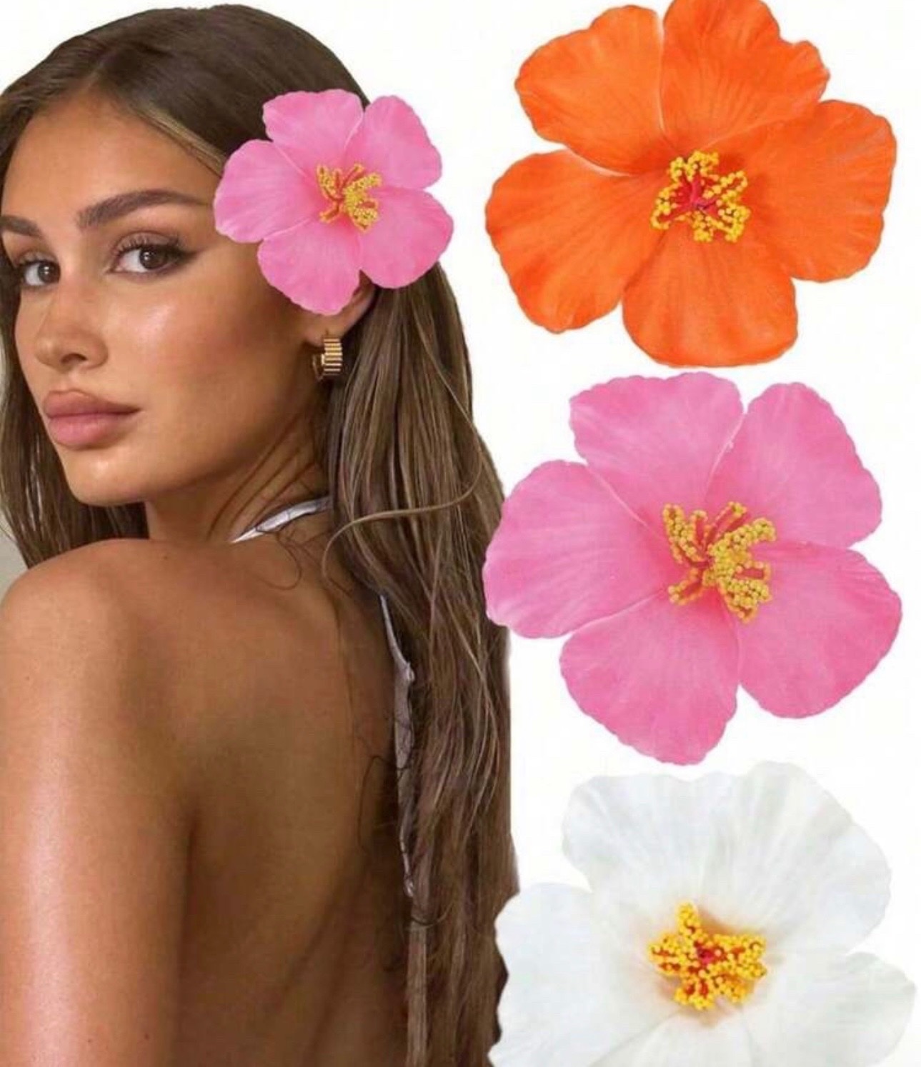 1pc Hibiscus Hawaiian Artificial hair 💕