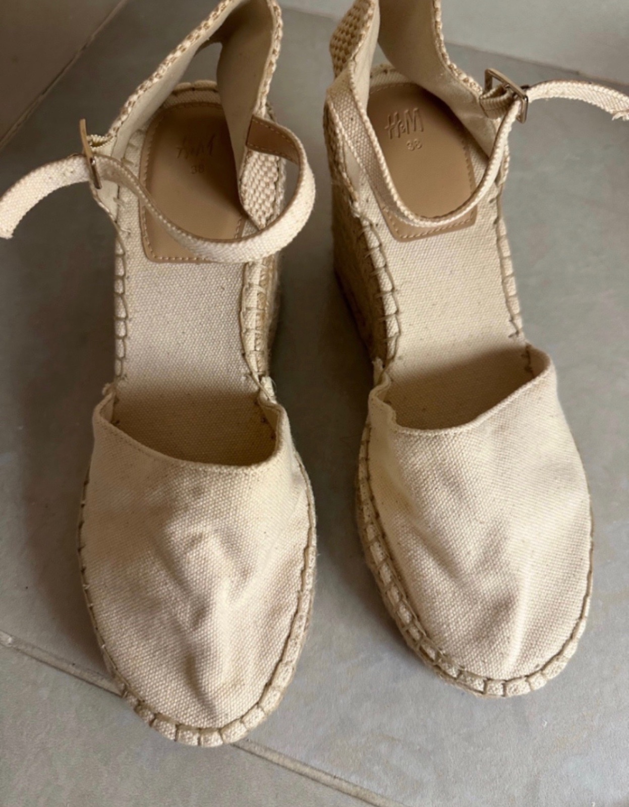 H&M espadrilles à talon compensé