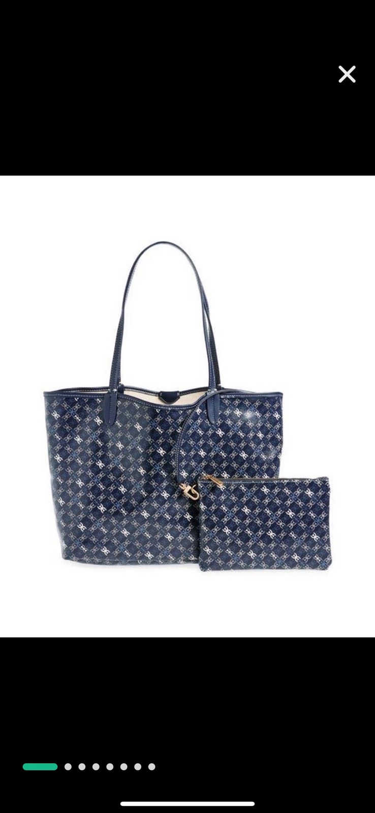 Sam Edelman Medium Harper Monogram Shopper Tote in Blue