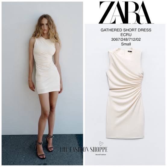 Robe à col rond sans manches chez Zara Romania