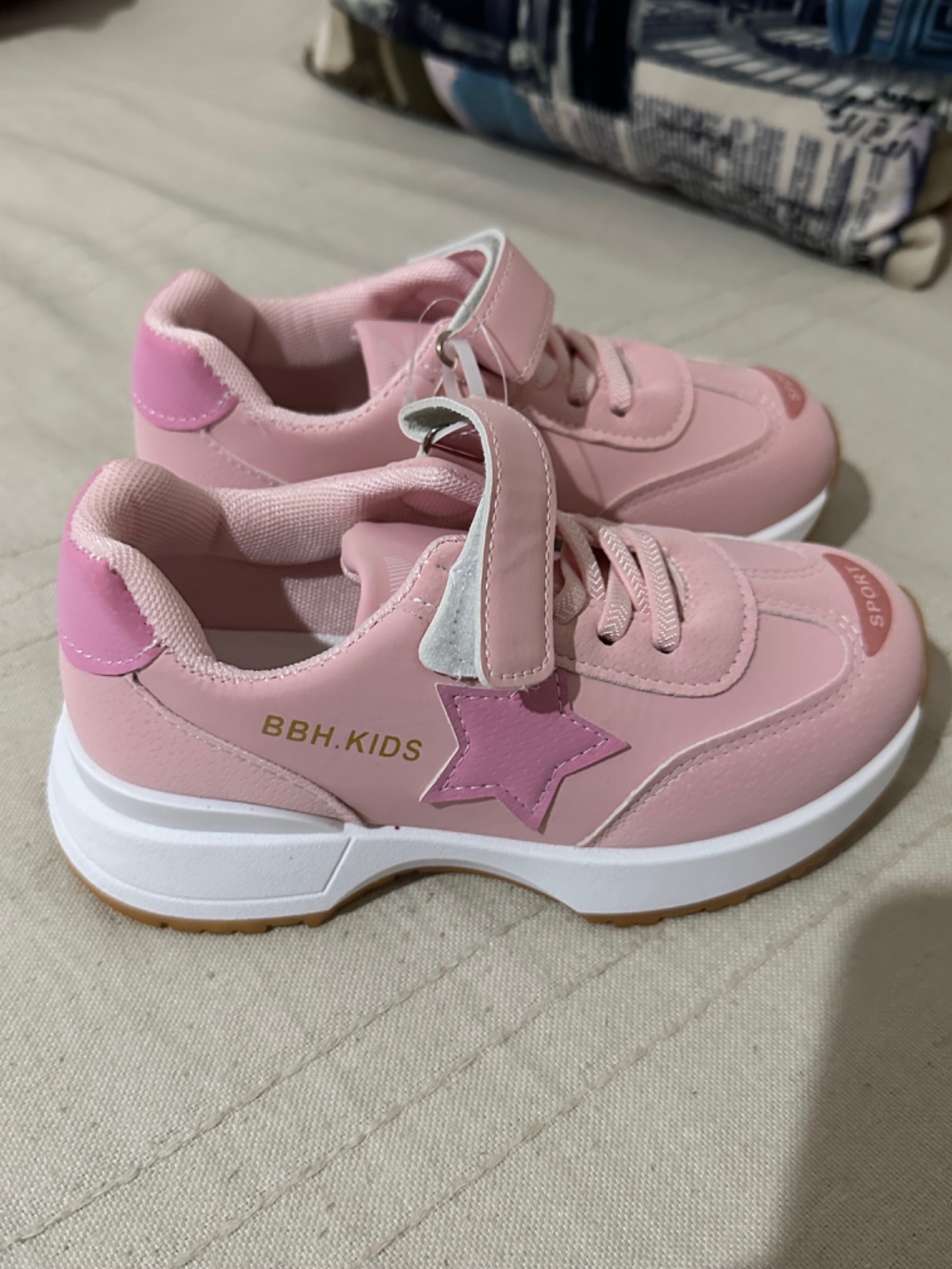 Chaussures sneakers enfant / junior blanc & rose