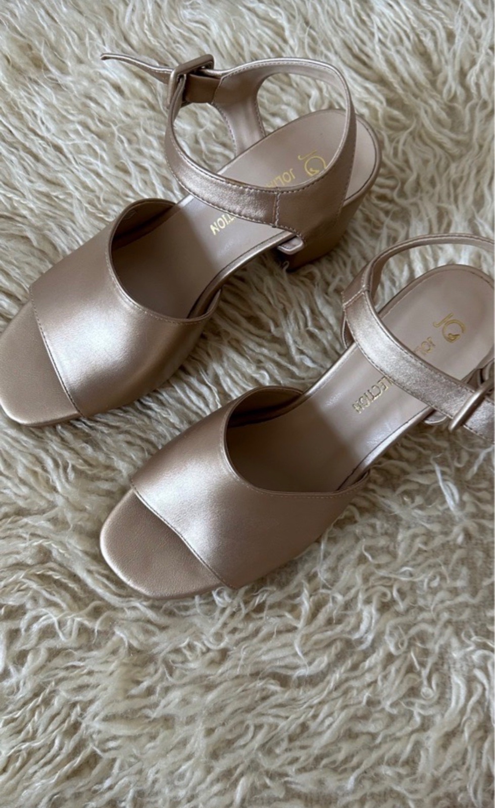 Metallic heeled sandals
