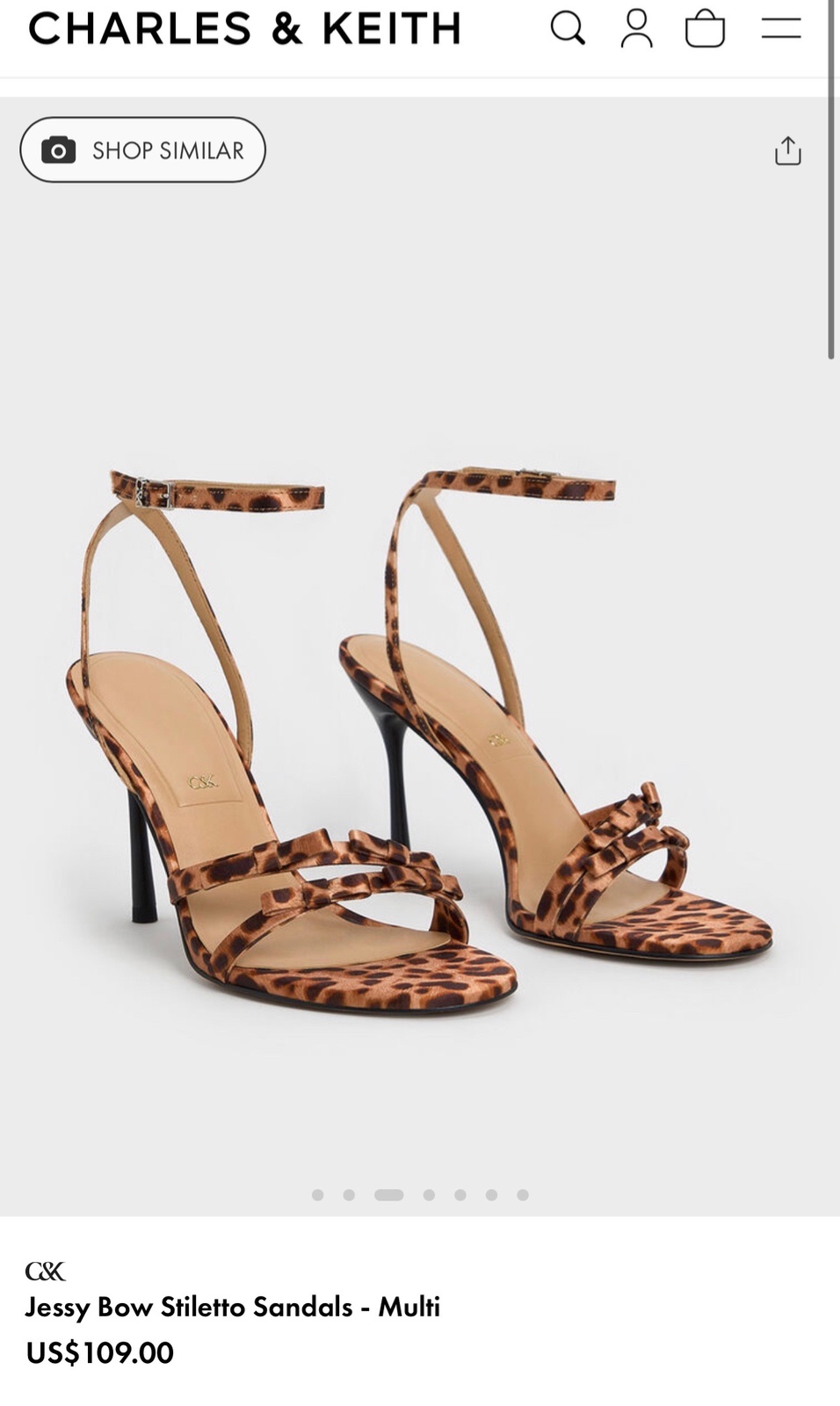 CHARLES & KEITH  Jessy Bow Stiletto Sandals