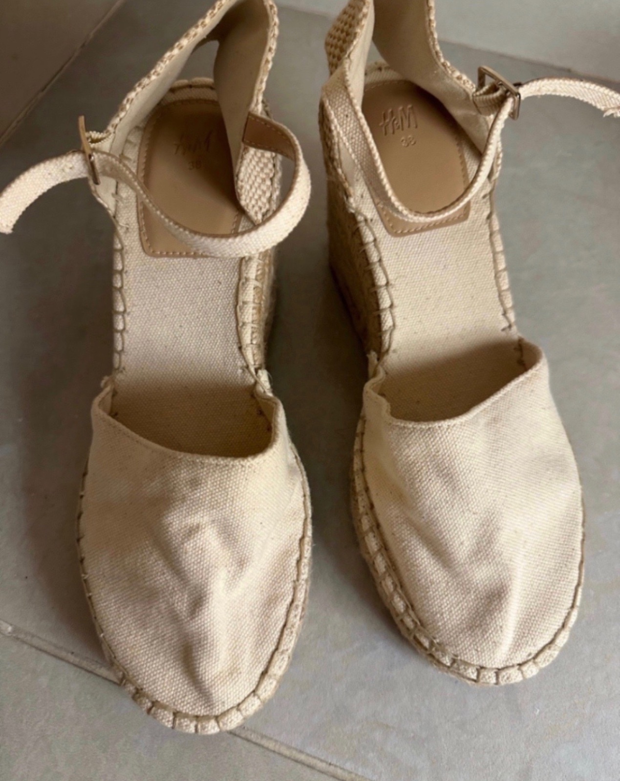 H&M espadrilles à talon compensé