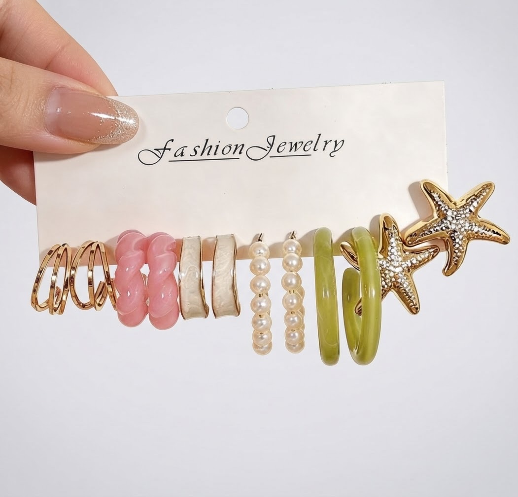 6 Pairs Bohemian Style earings