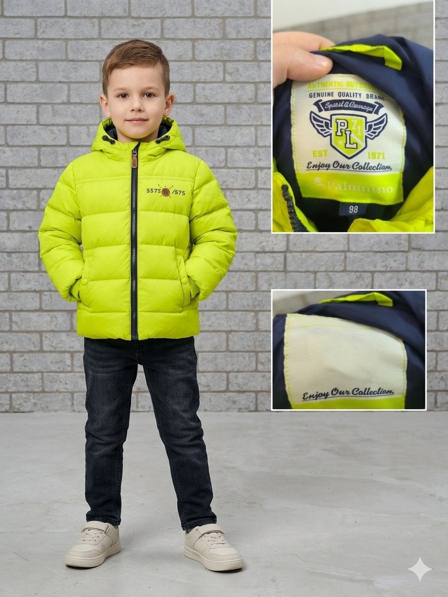 Manteau vert pistache pour enfant