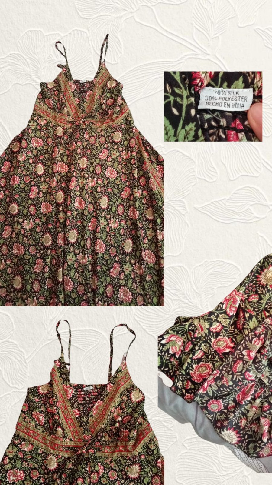 Boho-Chic Floral Silk Blend Maxi Dress ✨