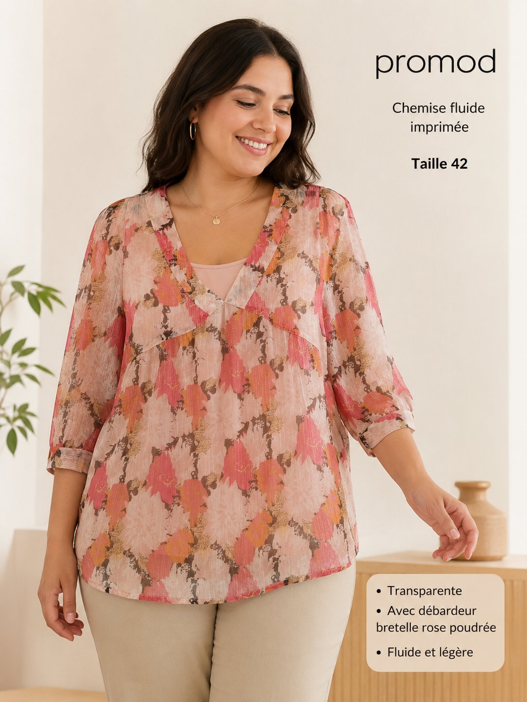 Chemise fleurie avec un debardeur bretelle