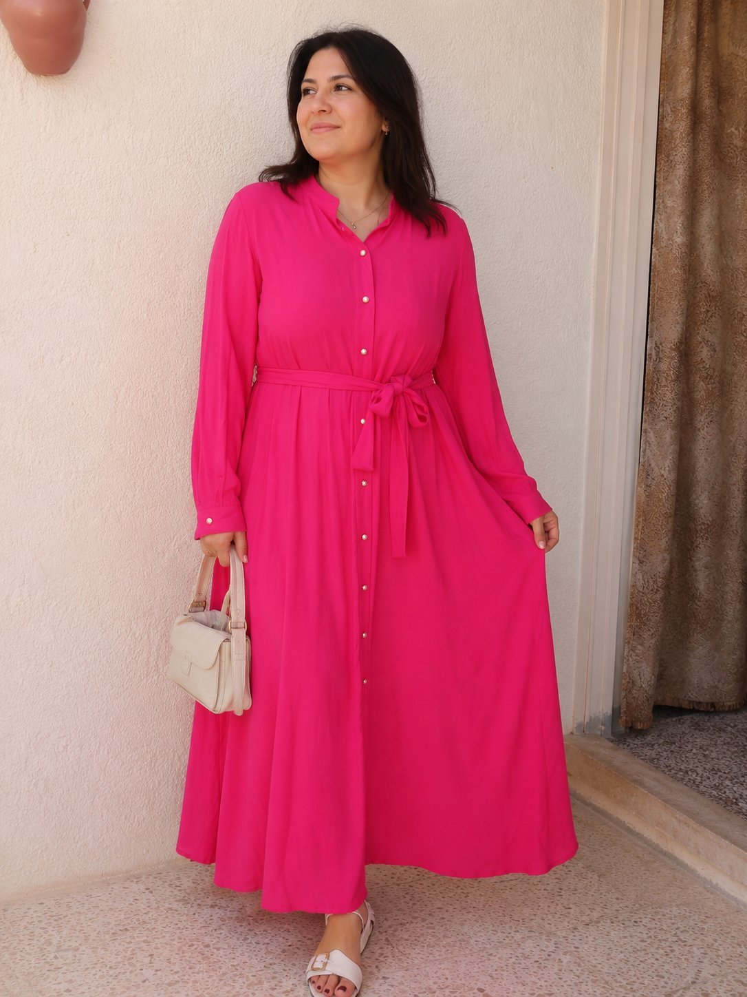 Robe rose fouchia taille 44-46