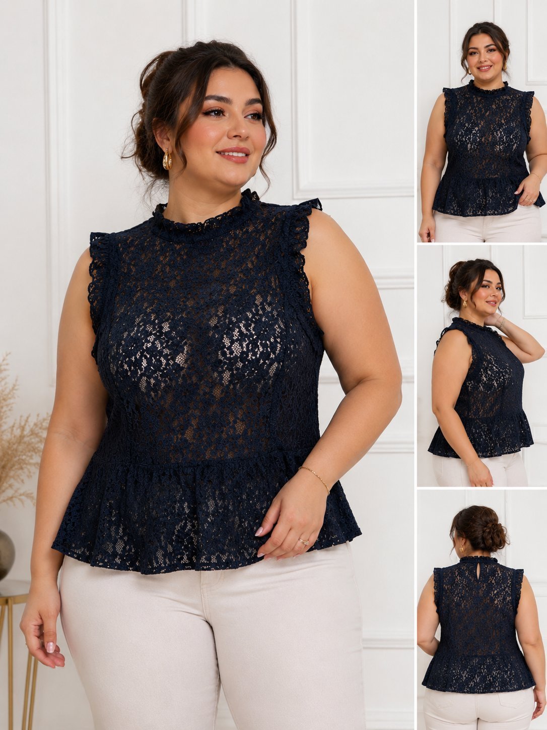 Top noir en dentelle importé de la marque ARDENE