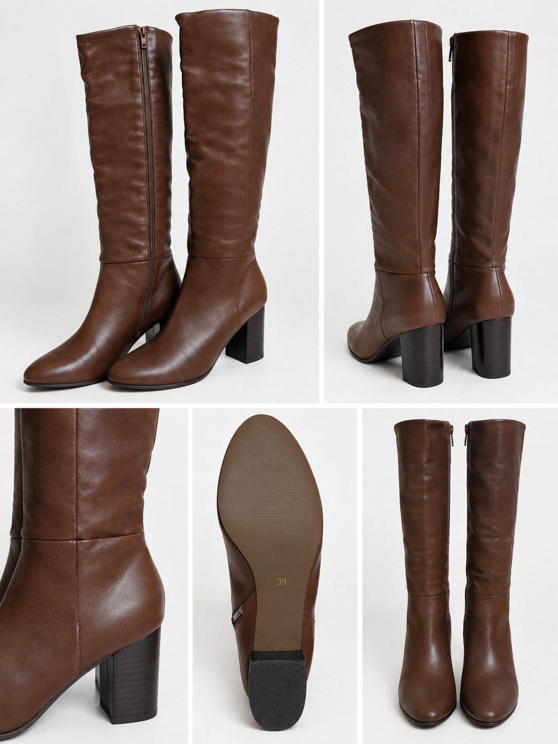 Bottes hautes marron élégantes – Taille 39 – Neuves jamais portées importée de la françe✨