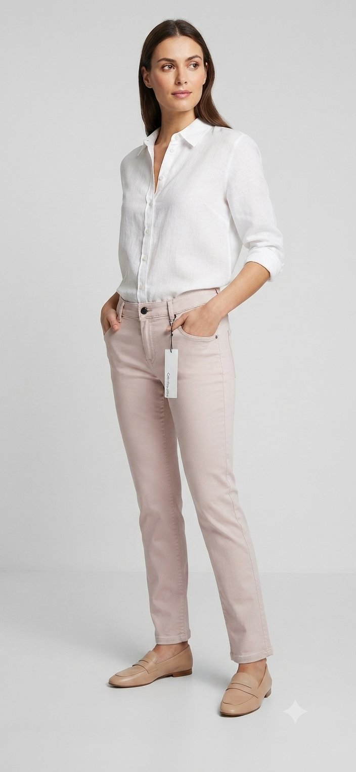 Pantalon calvin klein rosé poudrée 