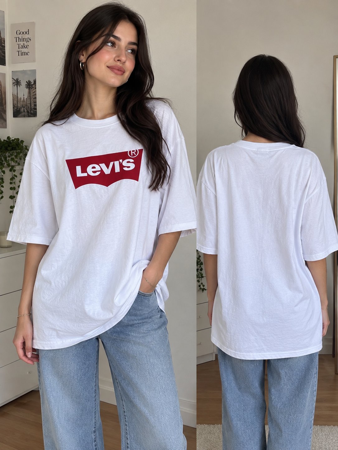 🤍🤍T-shirt Levi’s blanc oversize – Taille XL 🤍🤍🤍🤍