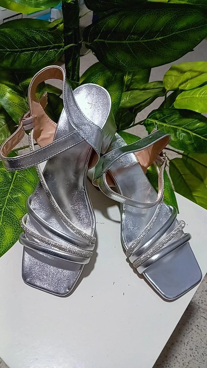 Sandale femme argent 