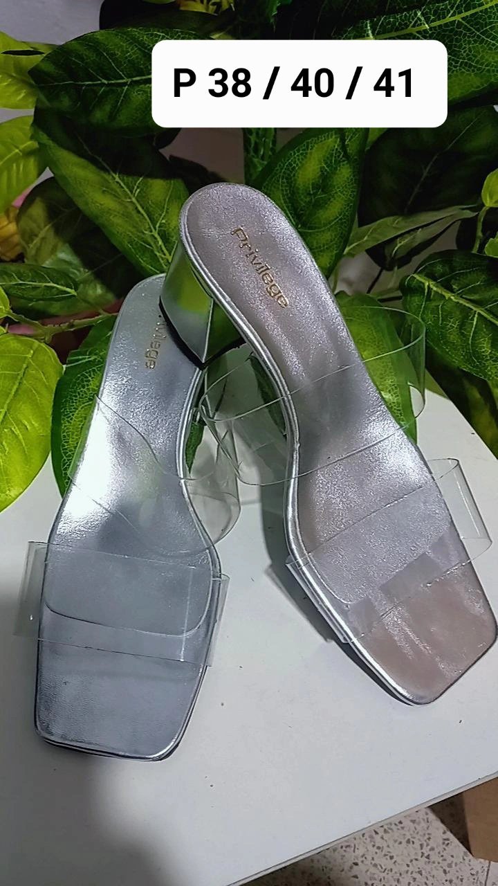 Mule femme argent 