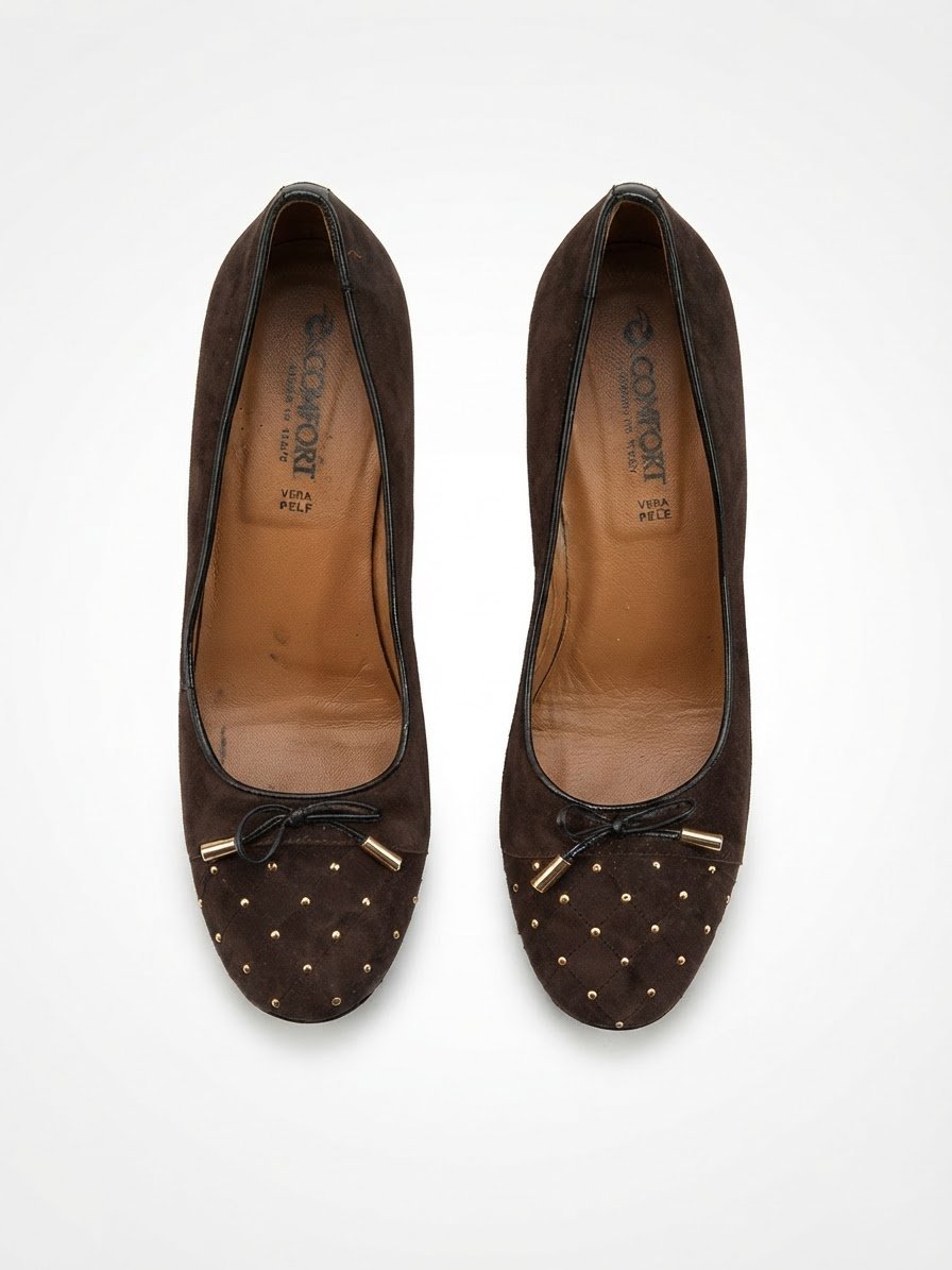 Escarpins marron 100% dain made in Italie 