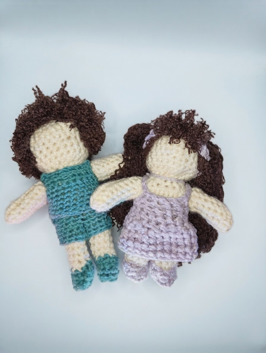 The girl and boy doll =15dt🩵💜✨