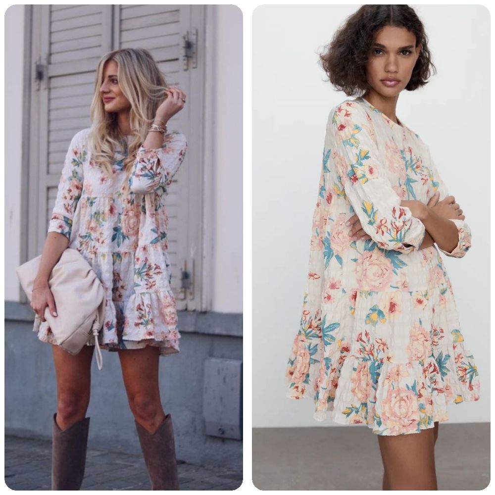 Zara Robe à Imprimés florales M/L