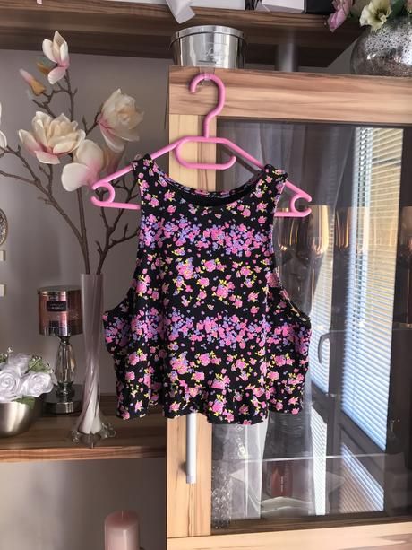 H&M Crop Top Fleuri T36