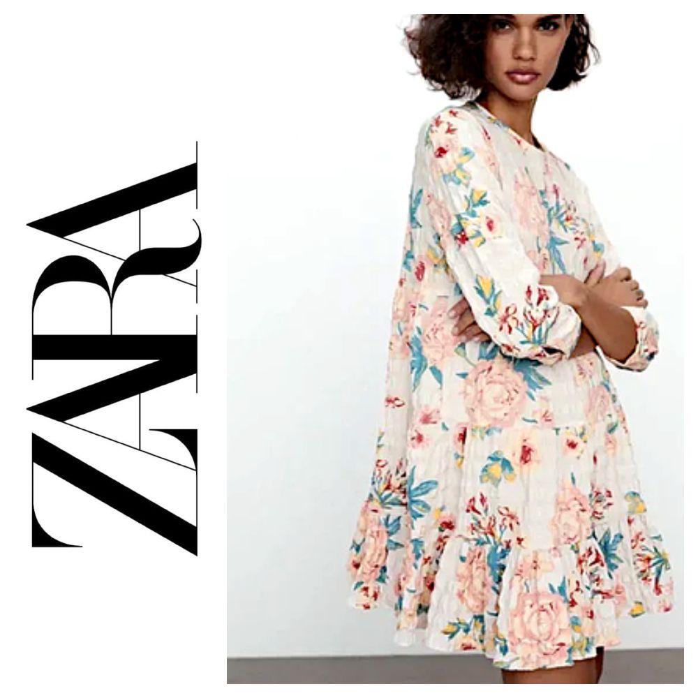 Zara Robe Fleurie M/L