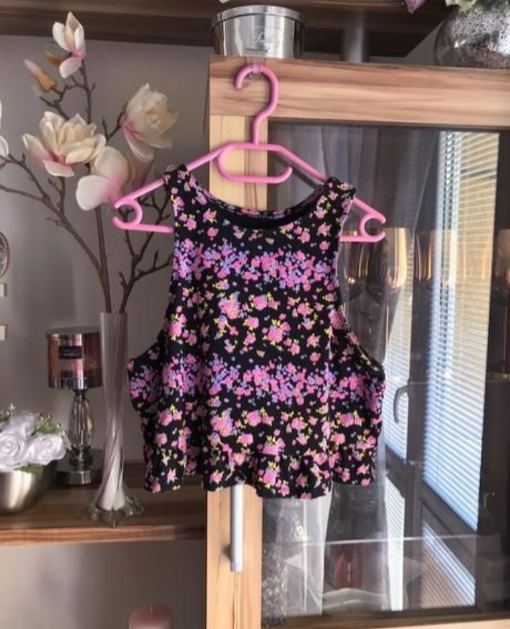 H&M Crop Top Fleuri S