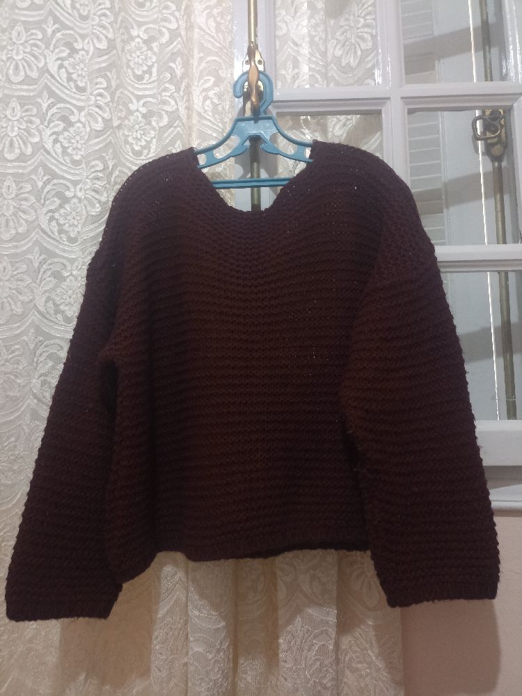 Pull en laine bordeaux oversize taille S/M