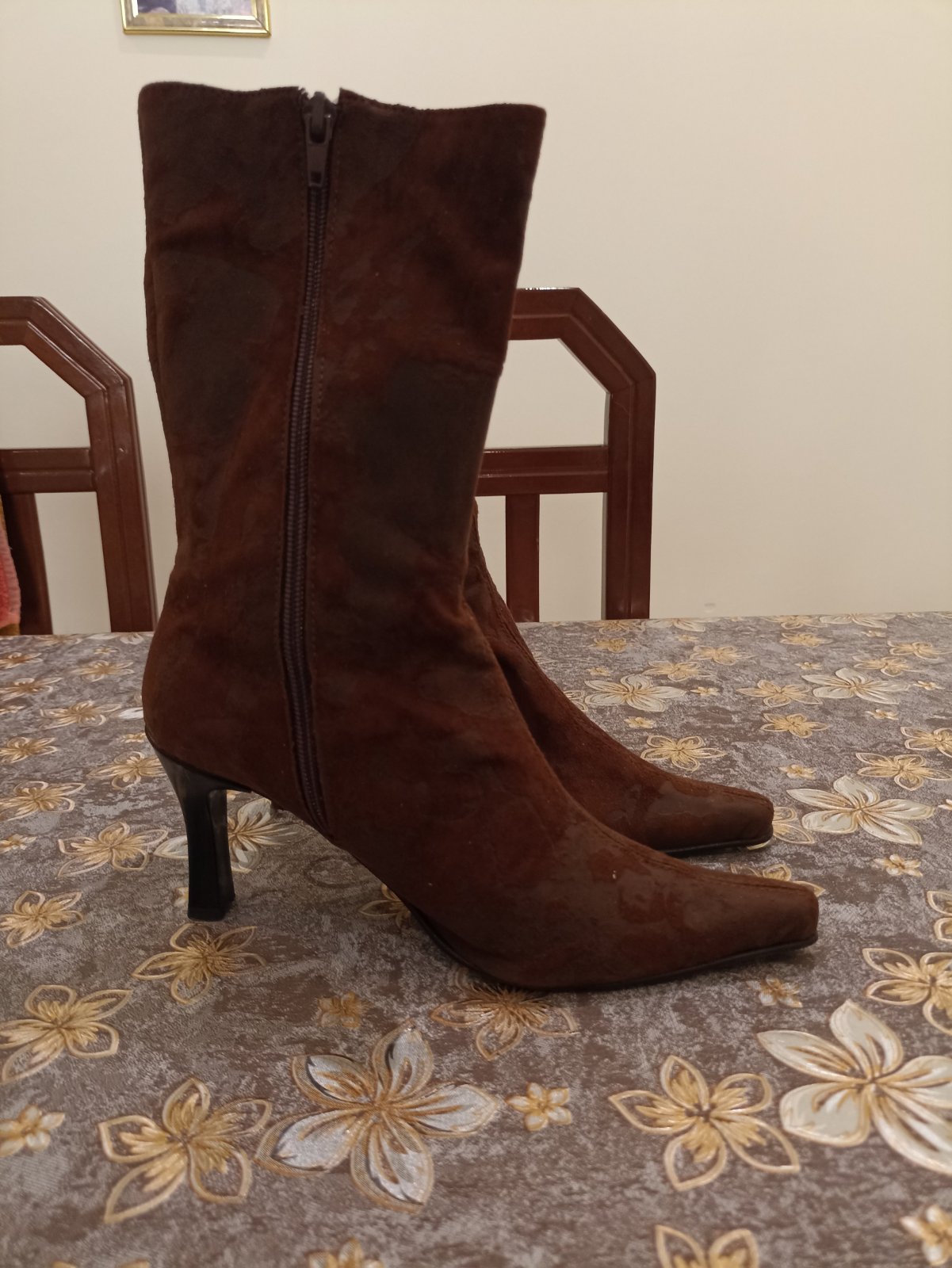 Bottines femme importé 🇫🇷avec leur sac en marron chocolat très chic 