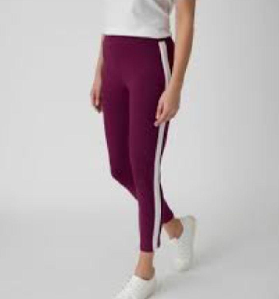 Pantalon style legging couleur bordeaux taille S w ilabes taille M 