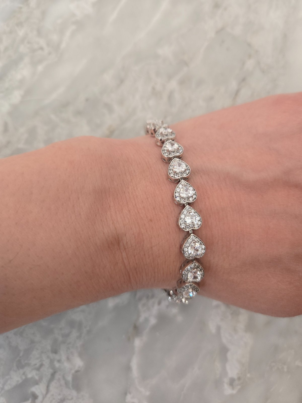 Bracelet cœurs bombés 