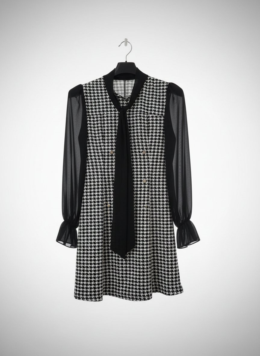 2 robes noir & blanc 