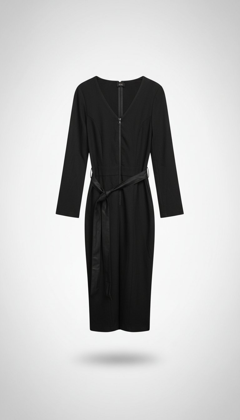 Combinaison noire avec signature cuire 