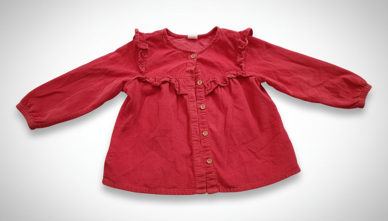Chemise en tissu velours pour fille 