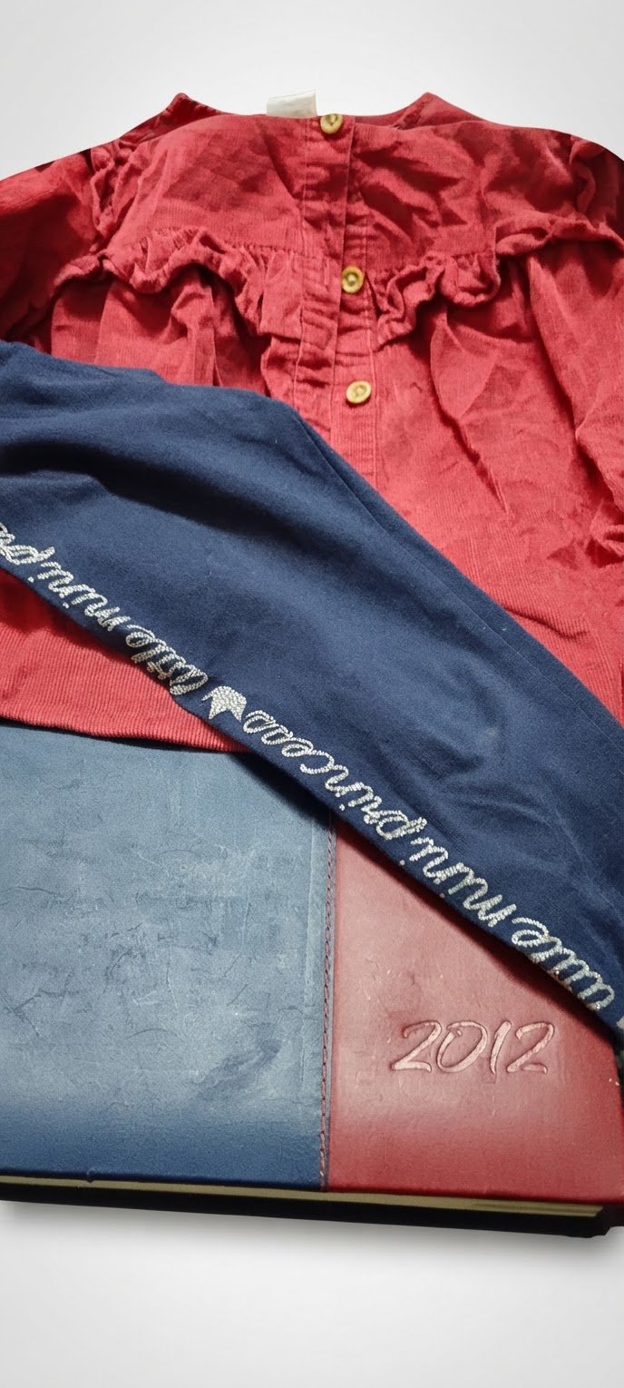 Chemise en tissu velours pour fille avec un cadeau calson la marque ovs 