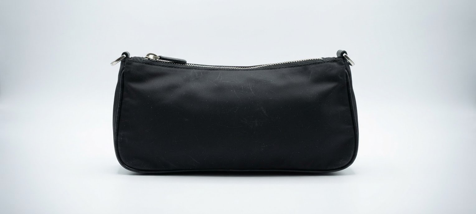 Petit sac en noir tissu matelassé la marque zara authentique avec code série a