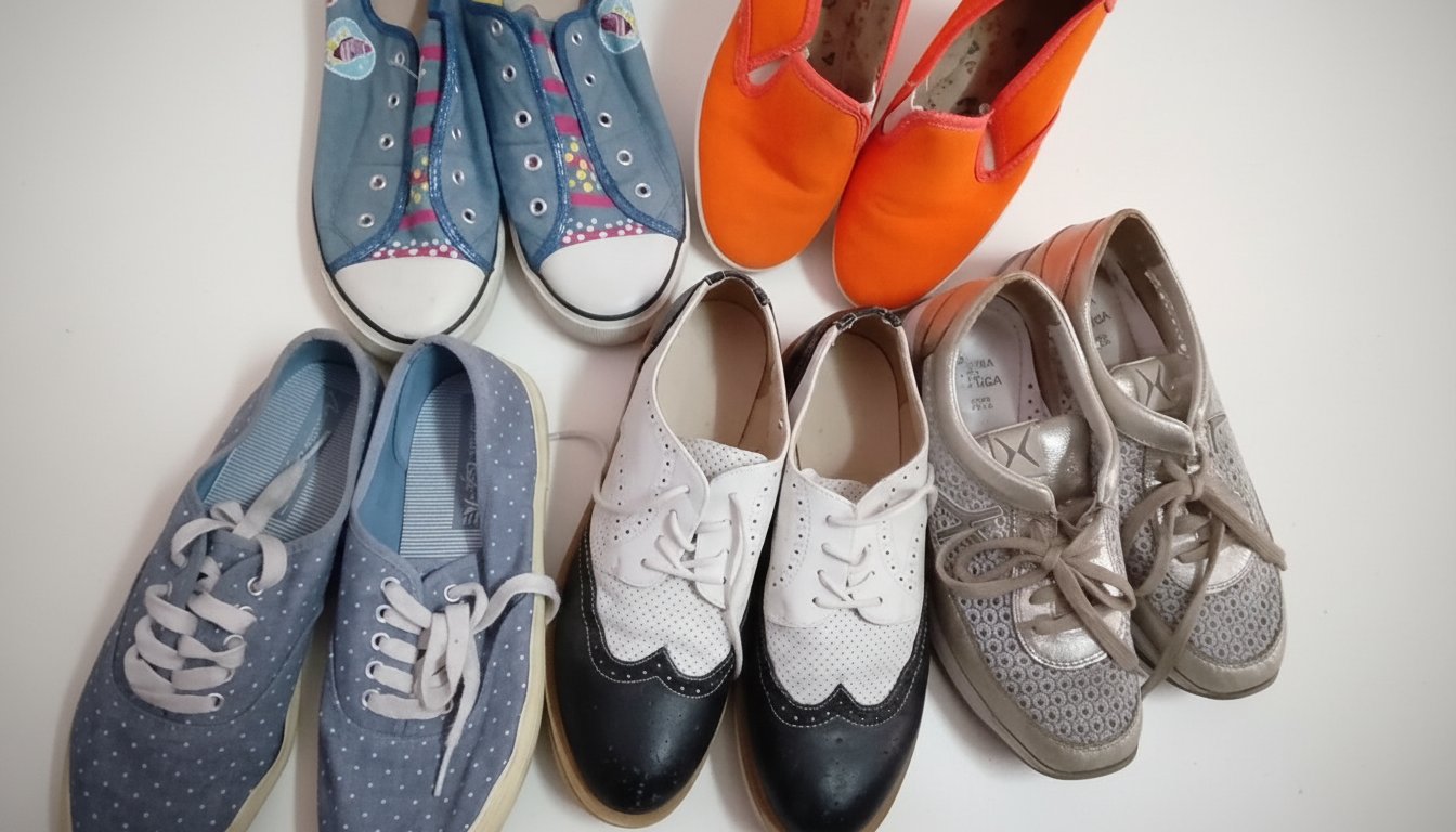 Lot de 5 chaussures pour femmes juste une paire avec un défaut et l'autre sava 
