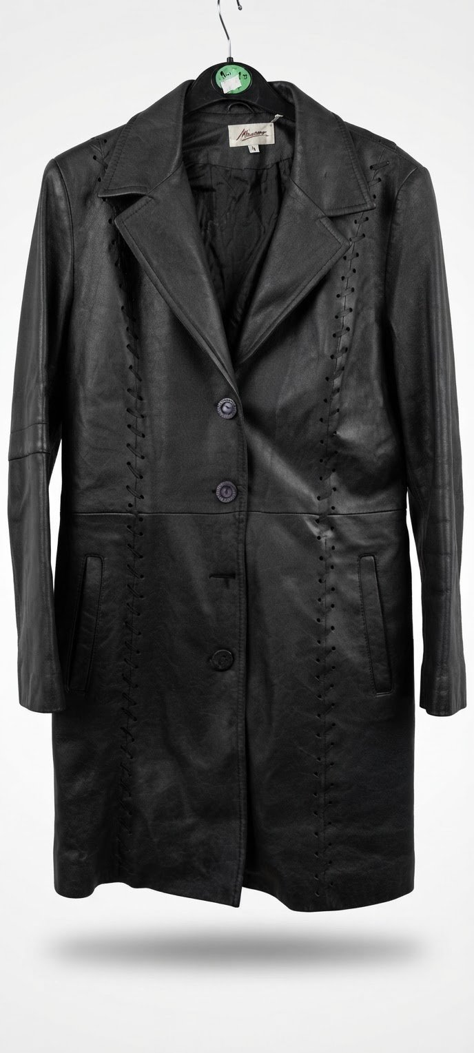 Manteau cuir longue 