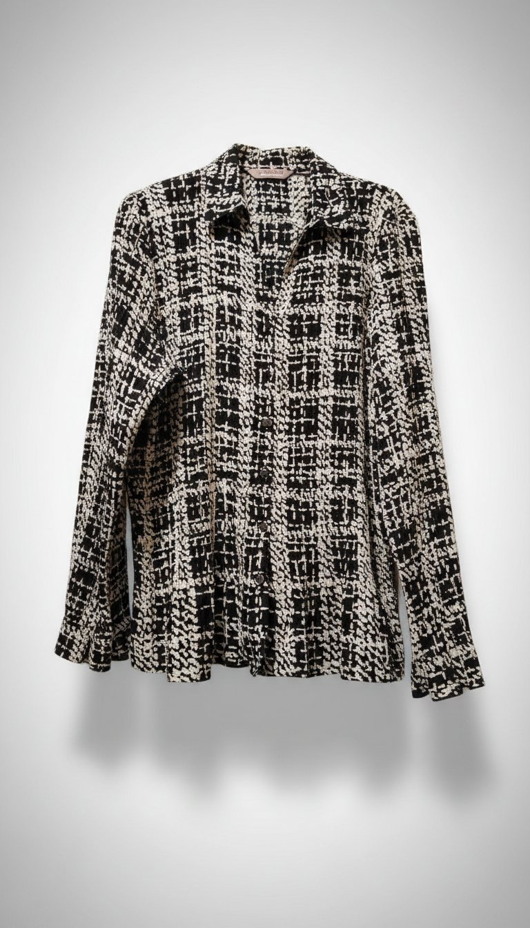 Très jolie chemise Blanc et noir grand taille 