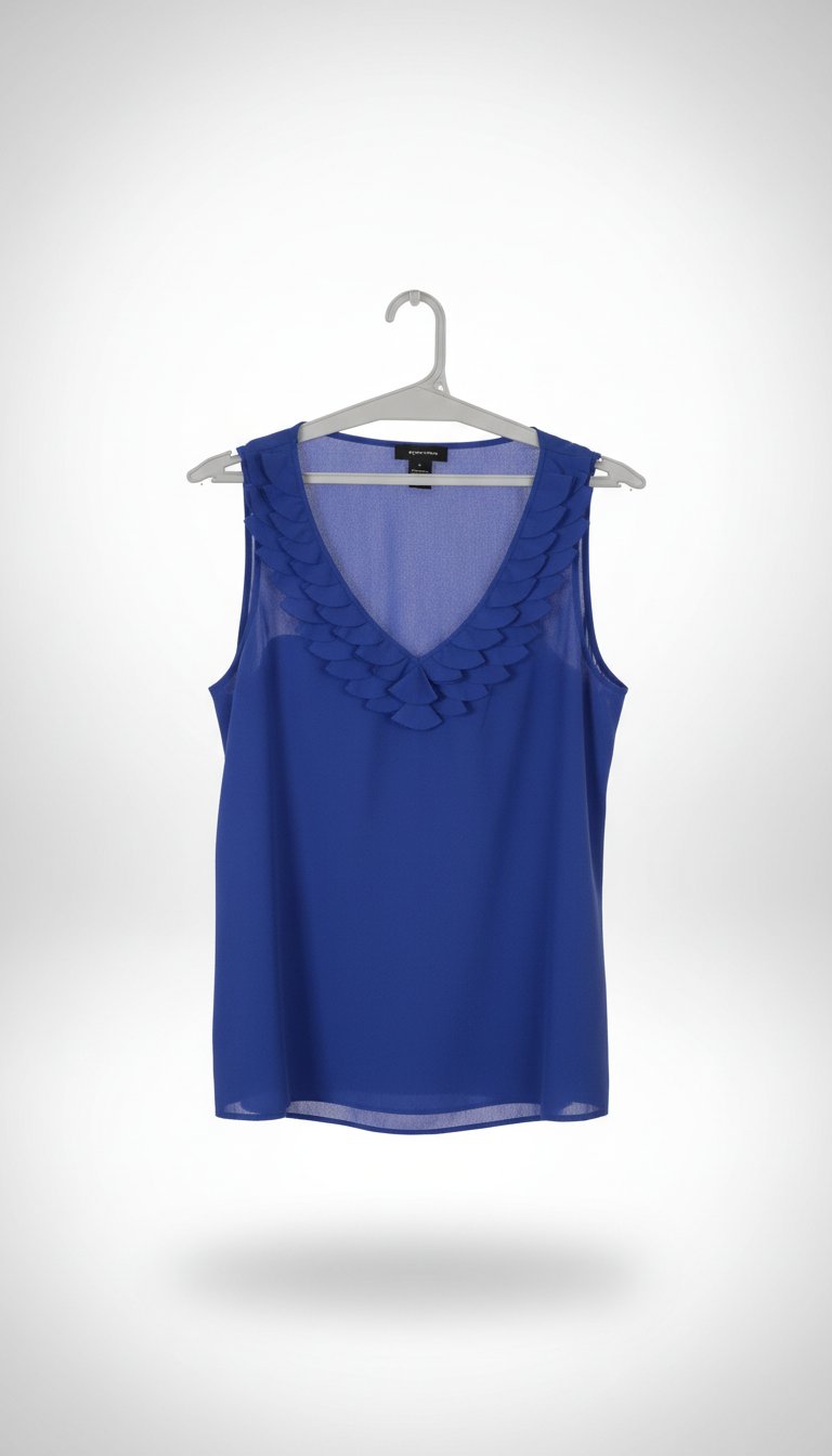 Chemise en bleu très magnifique sans manches 