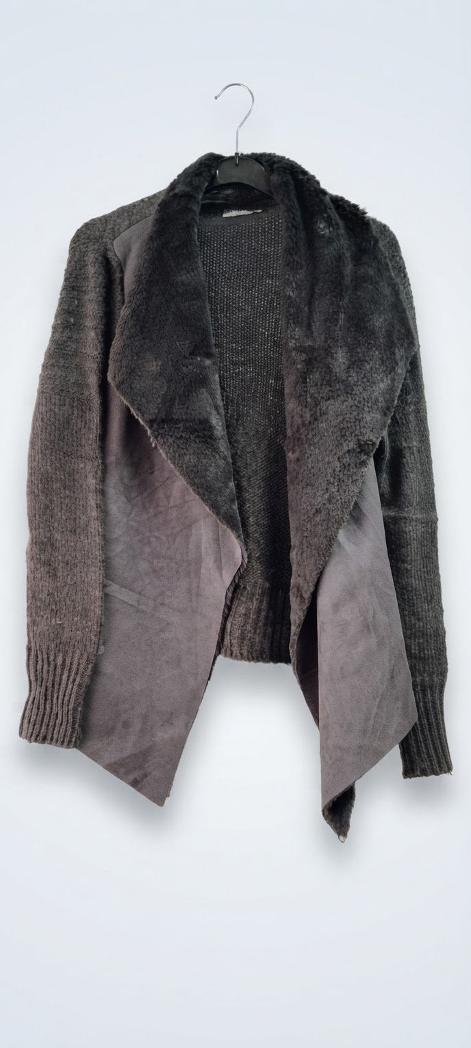 Très classe gilet avec colle fourrure oversize 