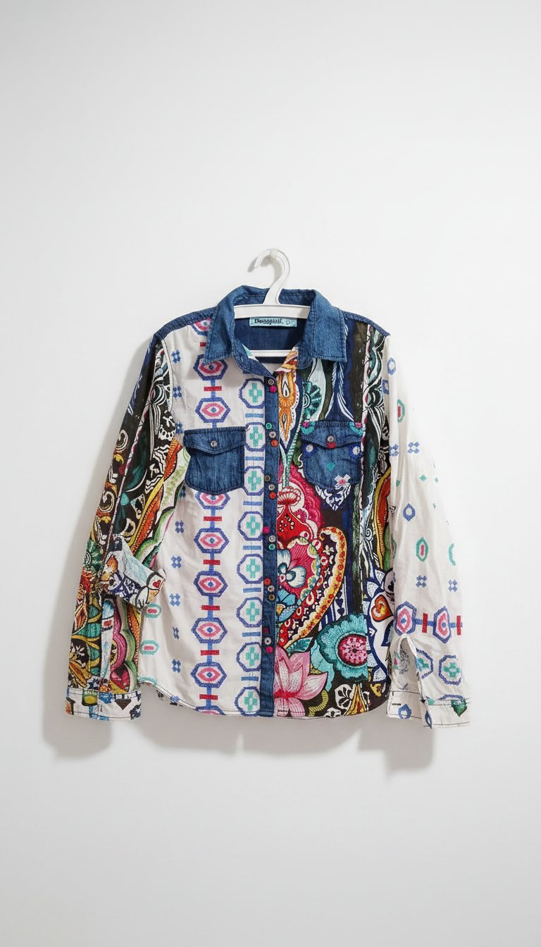 Chemise très jolie la marque desiguale la taille m avec manches retroussables 
