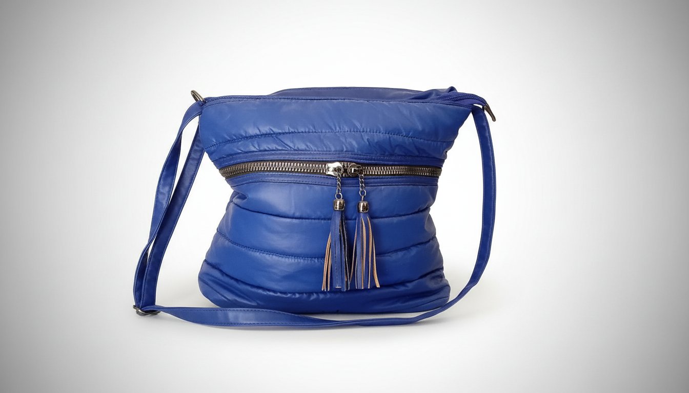 Sac bandoulière tissu matelassé 