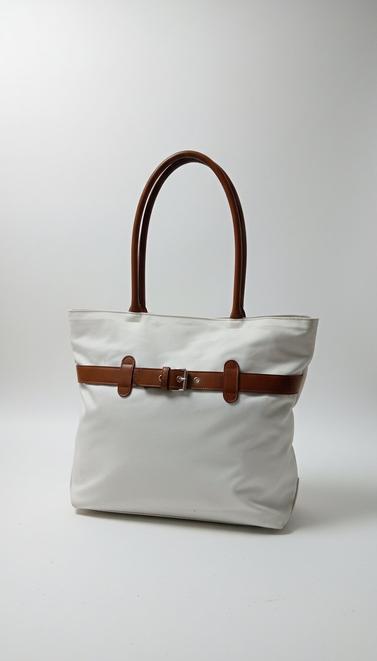 Sac blanc en tissu 