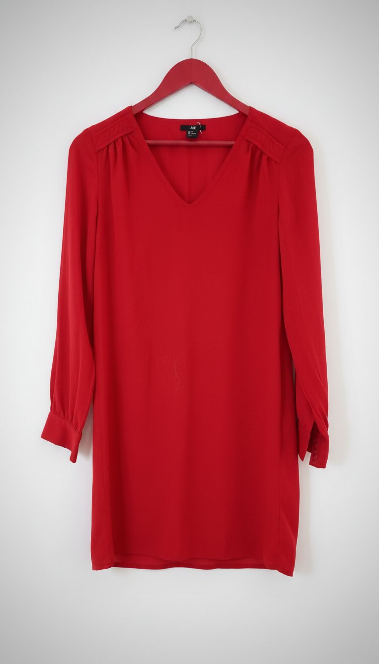 Chemise très joli en rouge   et longue