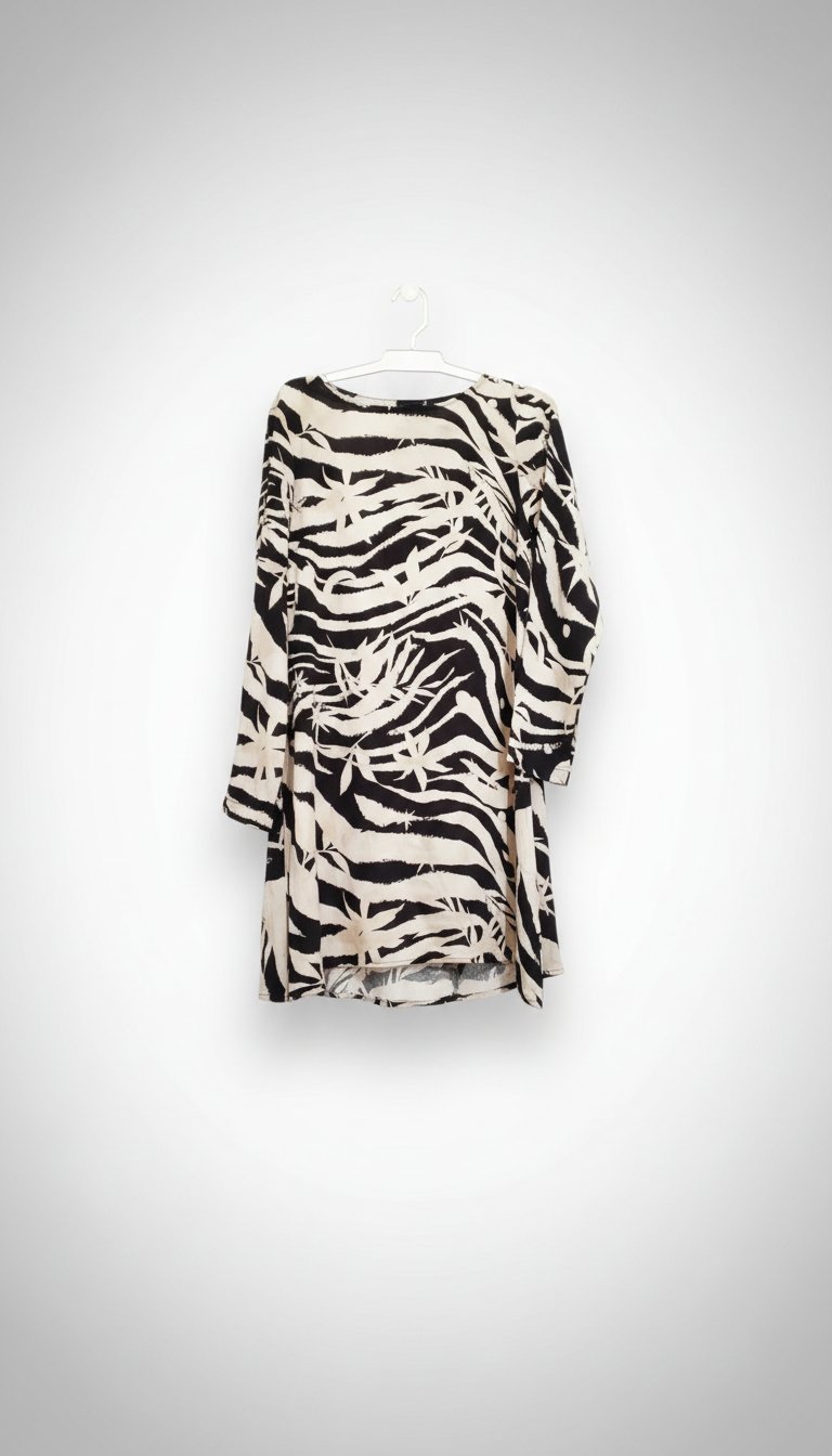 Une Longue chemise tres jolie avec deux couleurs noir et beige jamais porté 