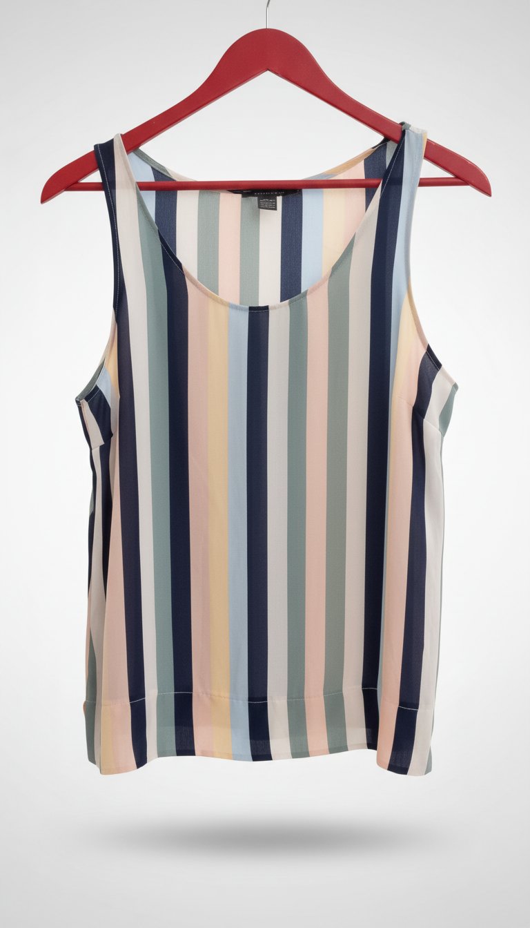 Très jolie chemise sans manche multicolore 