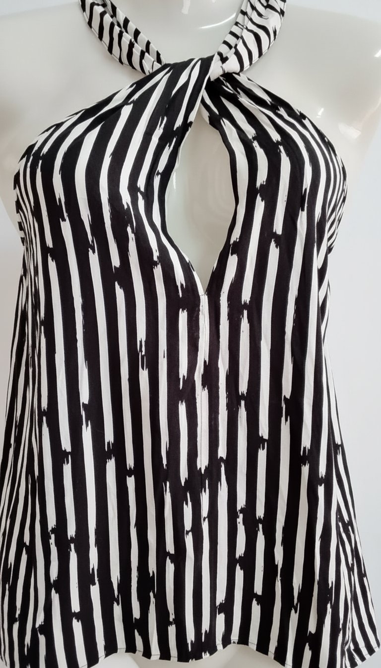 Chemise sans manches banc + noir 