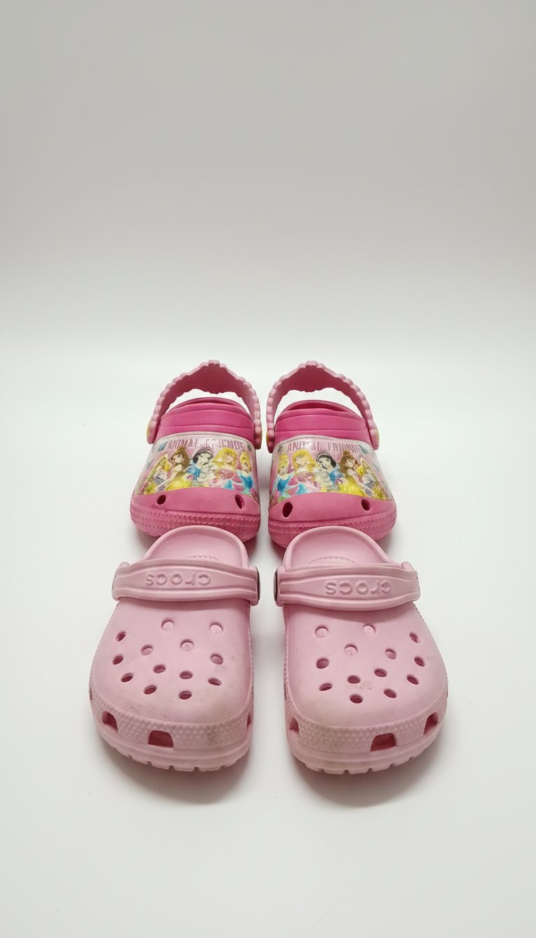 Lot de deux crocs confortable deu pointure différent une pointure de 3/4 et l'autre plus grand 