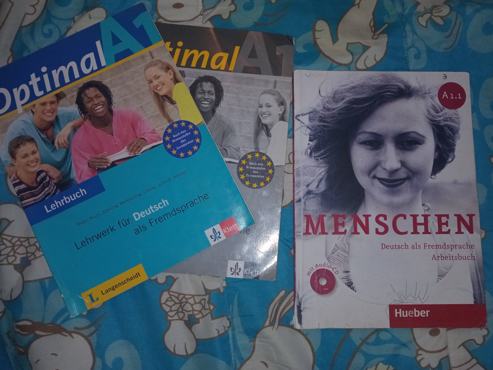 Pack 3 Livres Allemand A1. 2 A1 Optimal Livres (cours+exercises)+Free A.1 Livres des exercises(Menshen)